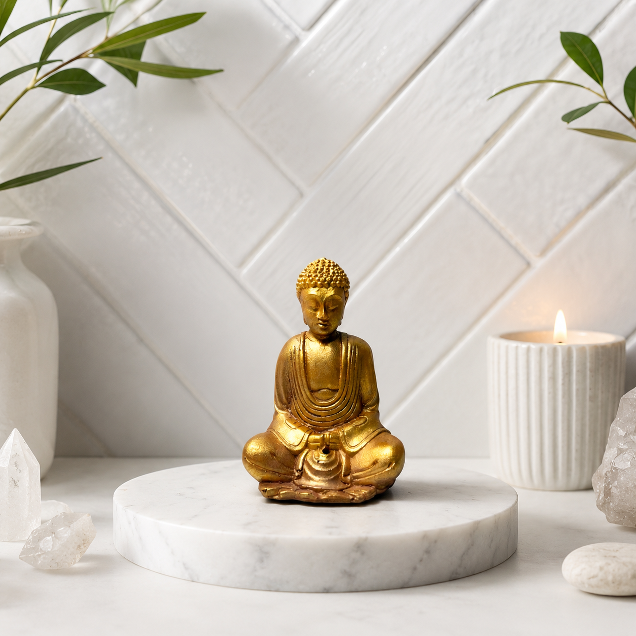 Golden Buddha Incense Holder