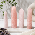Rose quartz points